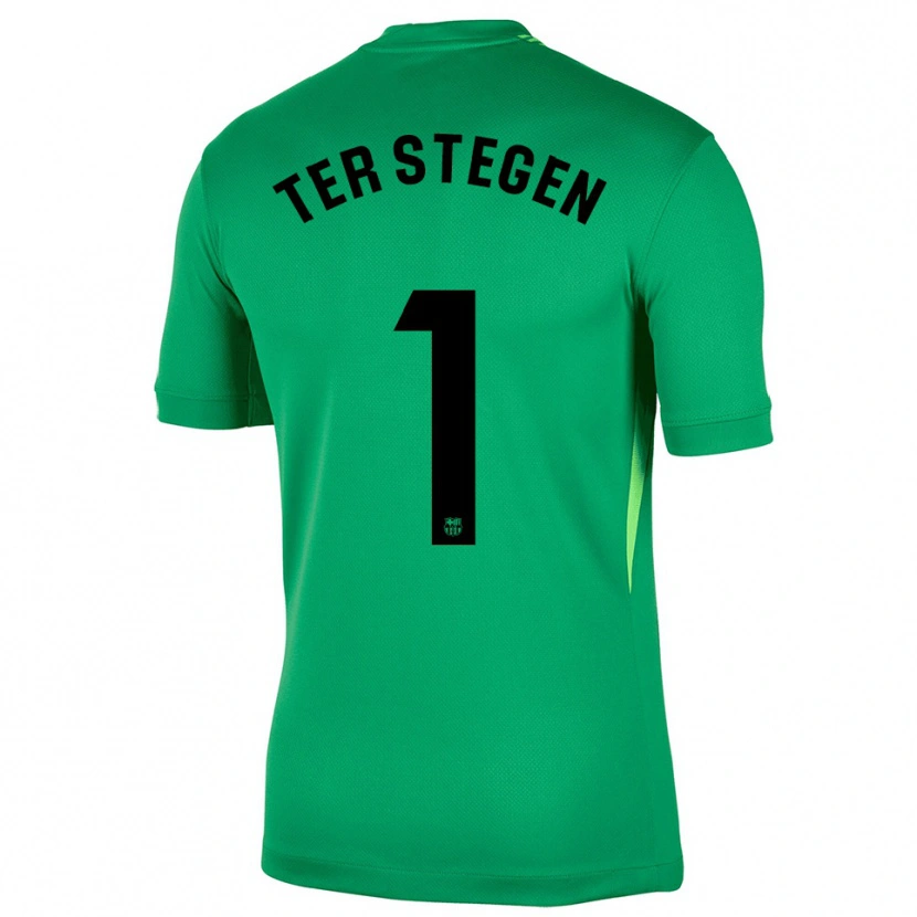 Danxen Mann Marc-André ter Stegen #1 Grønn Svart Keeperdrakt 2025/26 Skjorter T-skjorte