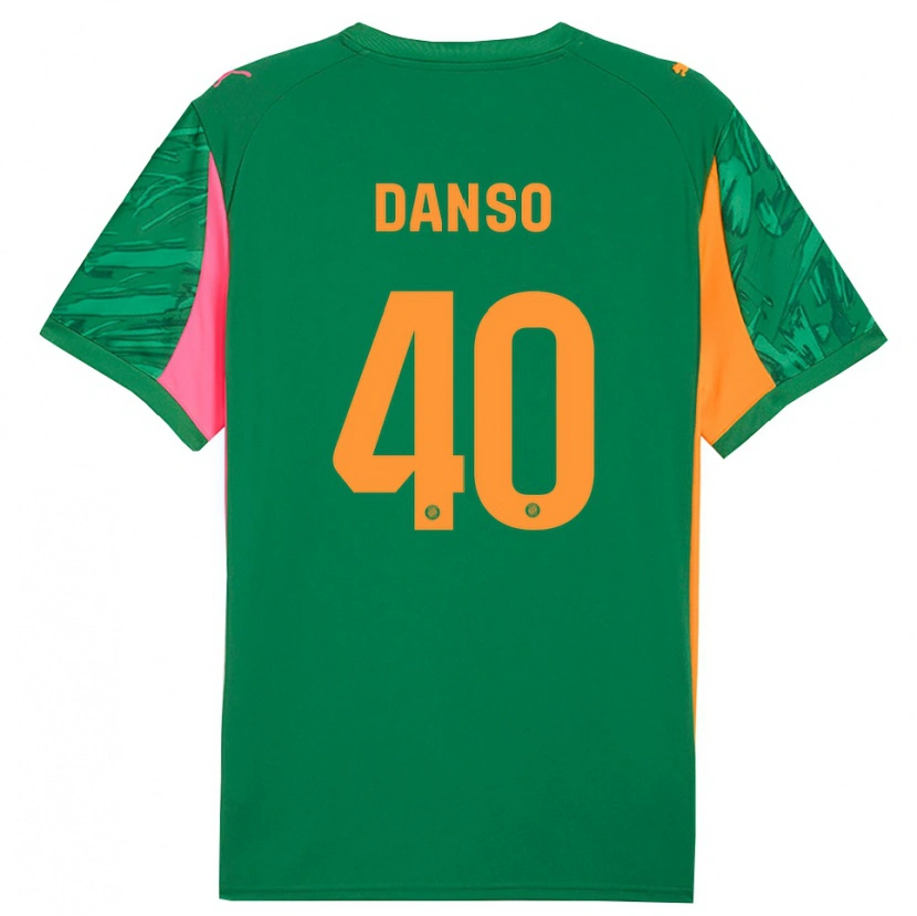 Danxen Mann Jordi Danso #40 Grønn Oransje Keeperdrakt 2025/26 Skjorter T-skjorte