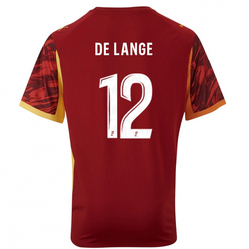 Danxen Mann Jeffrey de Lange #12 Burgunder Brun Keeperdrakt 2025/26 Skjorter T-skjorte