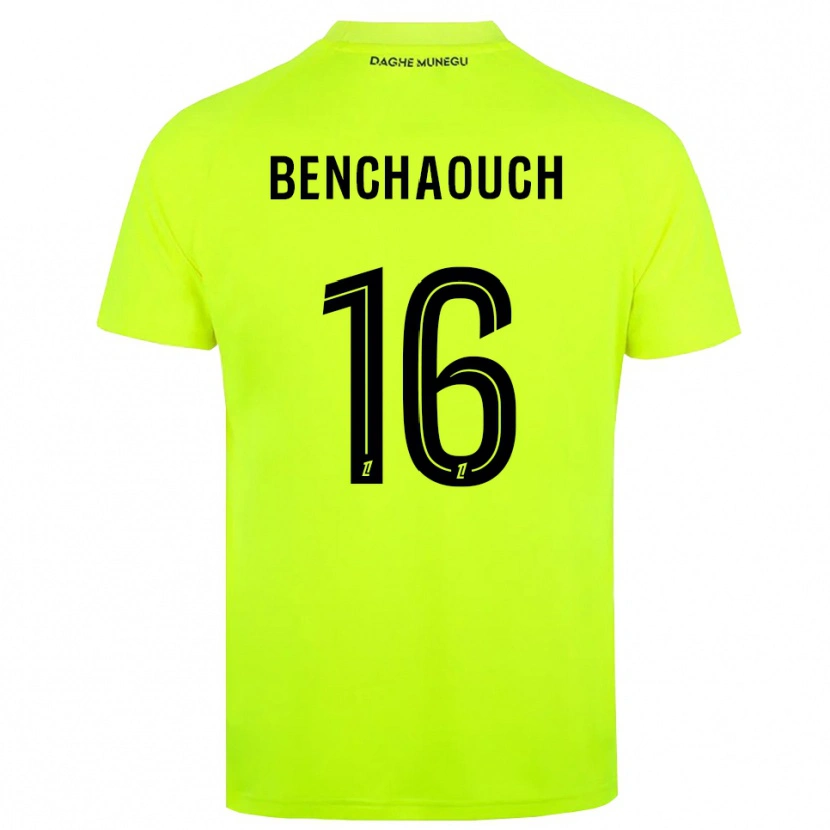 Danxen Mann Yanis Benchaouch #16 Fluorescerende Grønn Svart Keeperdrakt 2025/26 Skjorter T-skjorte