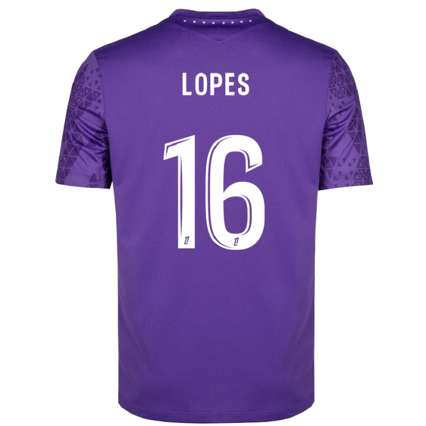 Danxen Mann Anthony Lopes #16 Lilla Hvit Keeperdrakt 2025/26 Skjorter T-skjorte