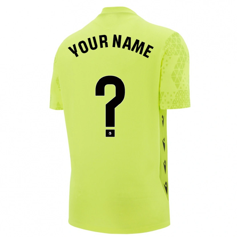 Danxen Mann Burgos CF Gul Grønn Svart Keeperdrakt 2025/26 Skjorter T-skjorte