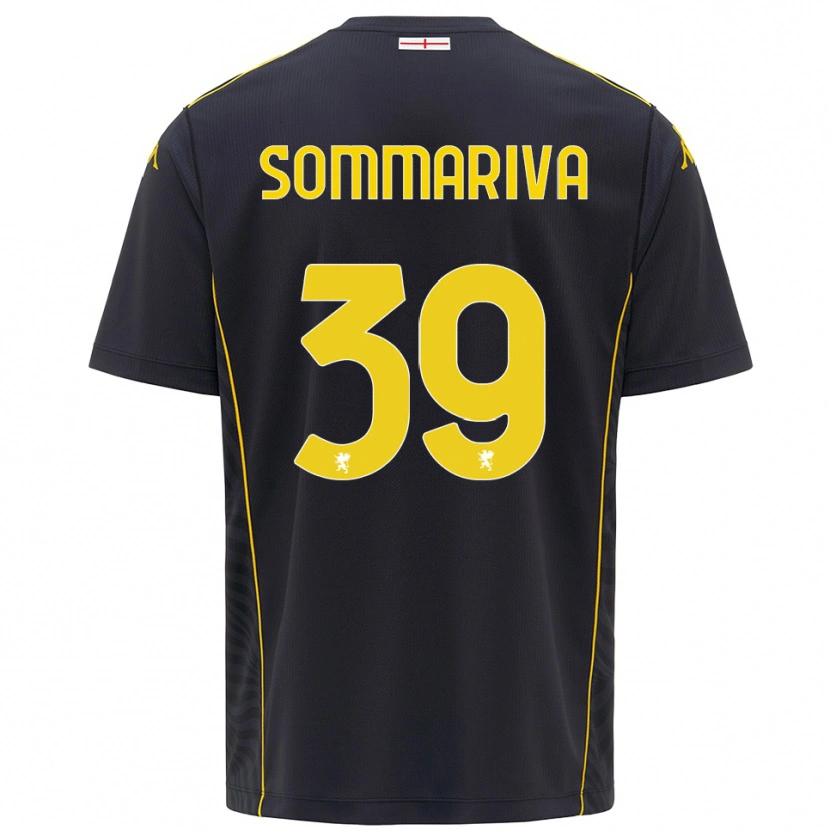 Danxen Mann Daniele Sommariva #39 Svart Gul Keeperdrakt 2025/26 Skjorter T-skjorte