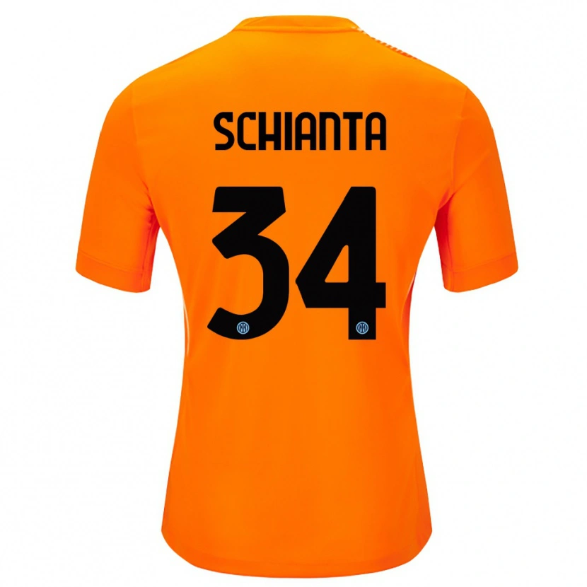 Danxen Mann Valentina Schianta #34 Lys Oransje Svart Keeperdrakt 2025/26 Skjorter T-skjorte
