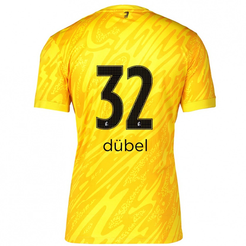 Danxen Mann Sarah-Lisa Dübel #32 Gul Svart Keeperdrakt 2025/26 Skjorter T-skjorte