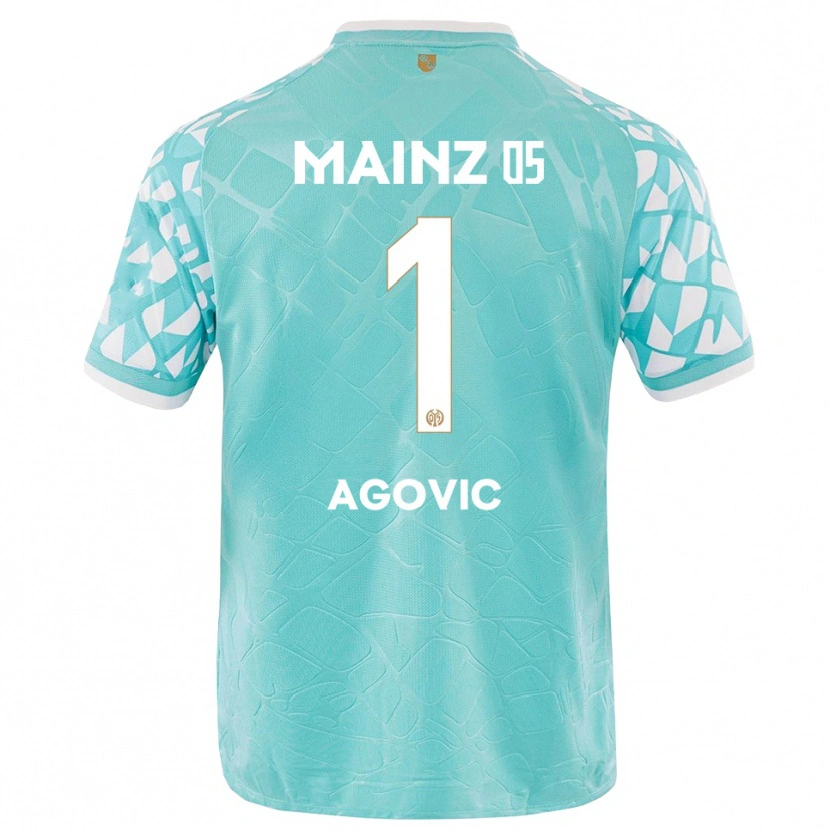 Danxen Mann Daris Agovic #1 Turkis Hvit Keeperdrakt 2025/26 Skjorter T-skjorte
