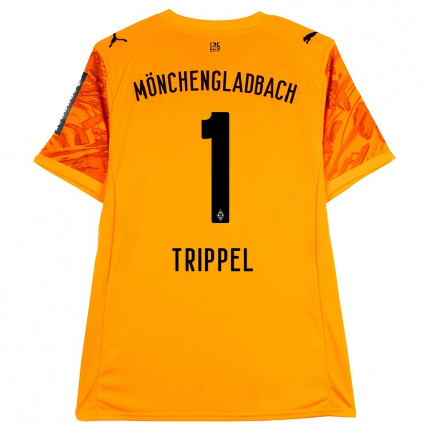 Danxen Mann Marcello Trippel #1 Oransje Gul Svart Keeperdrakt 2025/26 Skjorter T-skjorte