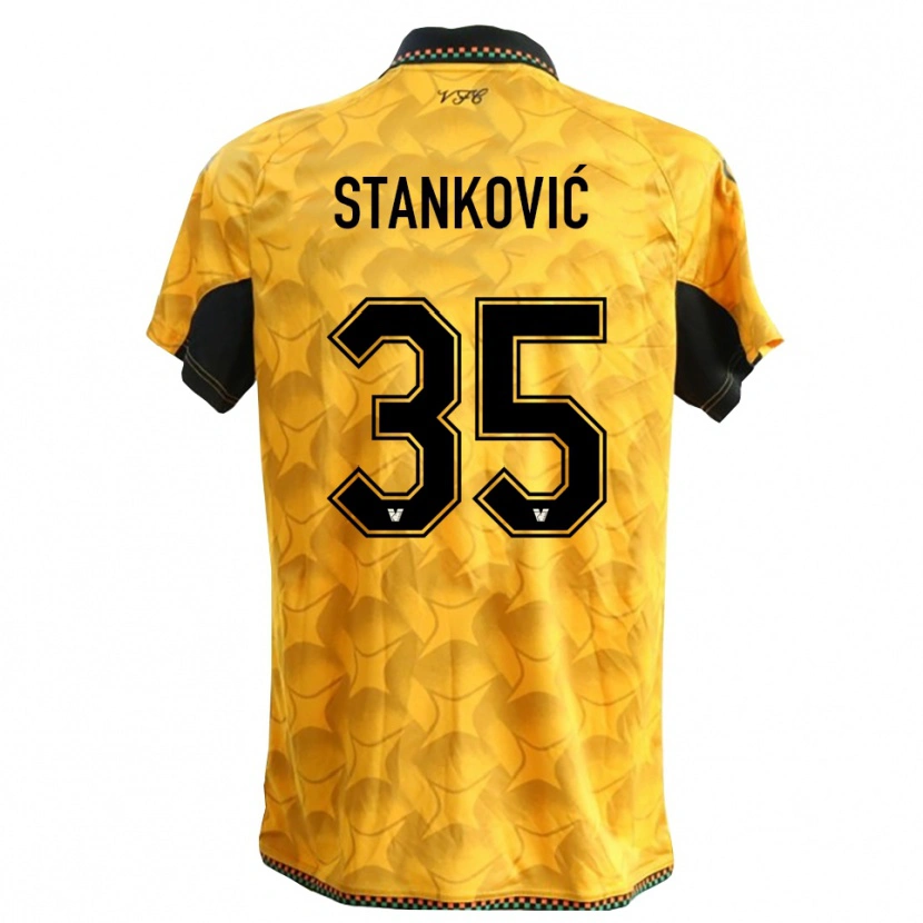 Danxen Mann Filip Stanković #35 Gul Svart Keeperdrakt 2025/26 Skjorter T-skjorte