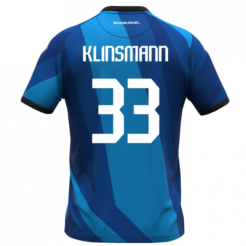 Danxen Mann Jonathan Klinsmann #33 Kongeblå Oransje Keeperdrakt 2025/26 Skjorter T-skjorte