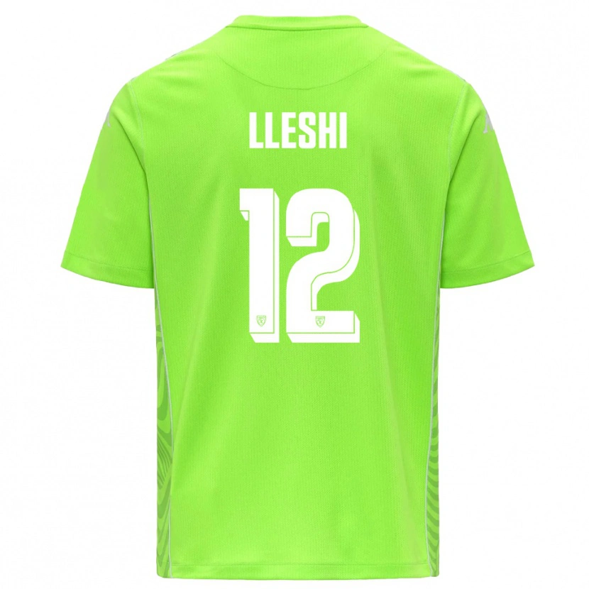 Danxen Mann Leonardo Lleshi #12 Plen Grønn Hvit Keeperdrakt 2025/26 Skjorter T-skjorte