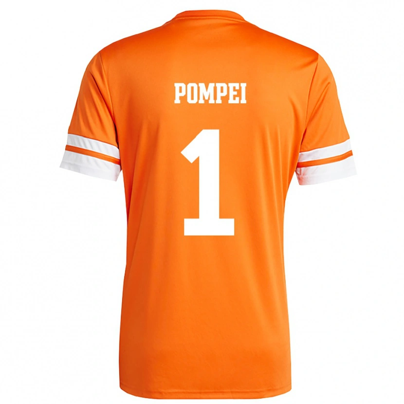 Danxen Mann Thomas Pompei #1 Oransje Hvit Keeperdrakt 2025/26 Skjorter T-skjorte