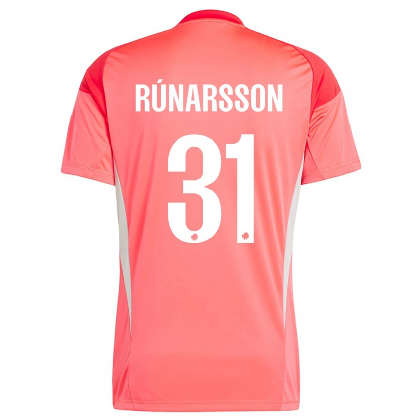 Danxen Mann Rúnar Alex Rúnarsson #31 Rød Hvit Keeperdrakt 2025/26 Skjorter T-skjorte
