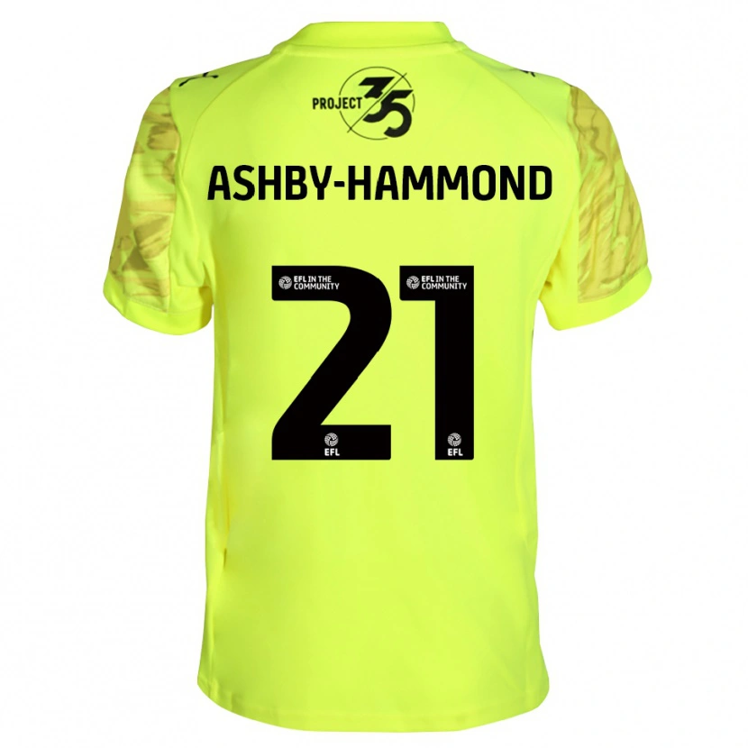 Danxen Mann Luca Ashby-Hammond #21 Fluorescerende Grønn Svart Keeperdrakt 2025/26 Skjorter T-skjorte
