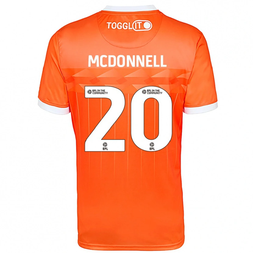 Danxen Mann Joe McDonnell #20 Oransje Hvit Keeperdrakt 2025/26 Skjorter T-skjorte