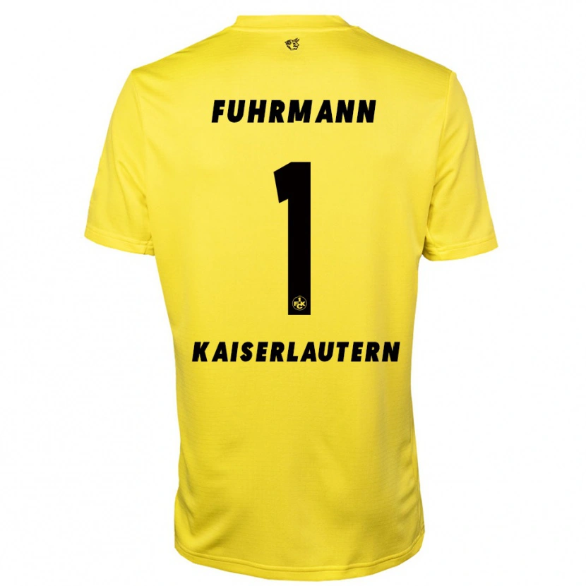 Danxen Mann Lasse Fuhrmann #1 Gul Svart Keeperdrakt 2025/26 Skjorter T-skjorte
