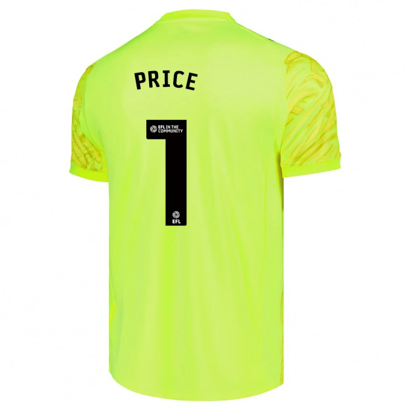 Danxen Mann Harley Price #1 Fluorescerende Grønn Keeperdrakt 2025/26 Skjorter T-skjorte