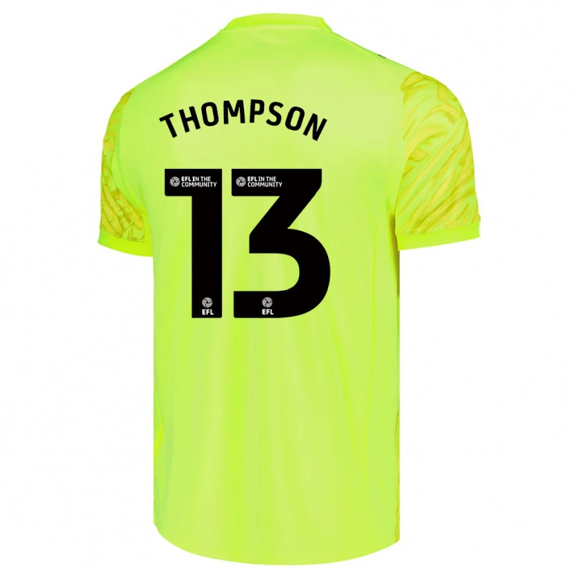 Danxen Mann Jack Thompson #13 Fluorescerende Grønn Keeperdrakt 2025/26 Skjorter T-skjorte