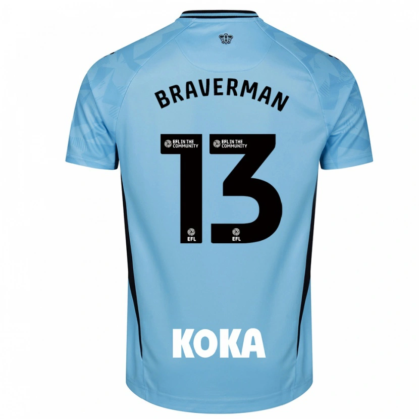 Danxen Mann Zack Braverman #13 Lys Himmelblå Keeperdrakt 2025/26 Skjorter T-skjorte