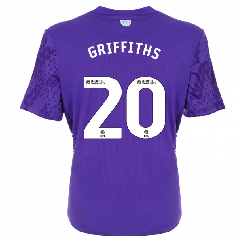 Danxen Mann Josh Griffiths #20 Lilla Hvit Keeperdrakt 2025/26 Skjorter T-skjorte