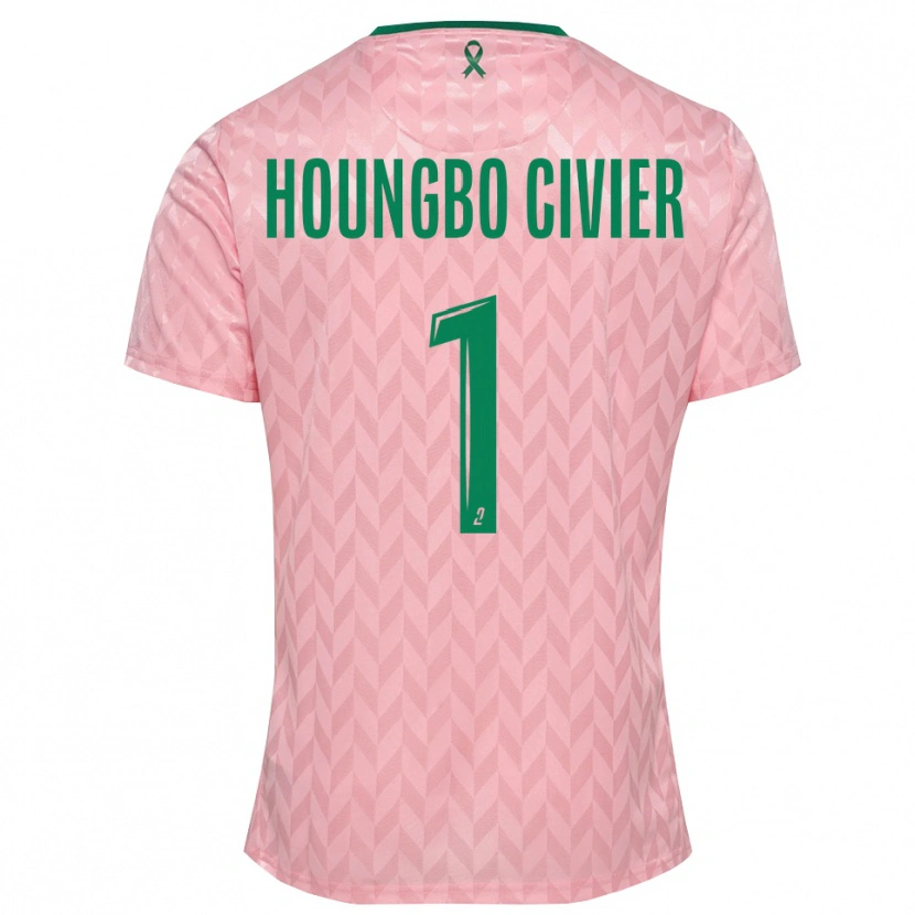 Danxen Mann Matéo Houngbo Civier #1 Rosa Grønn Keeperdrakt 2025/26 Skjorter T-skjorte