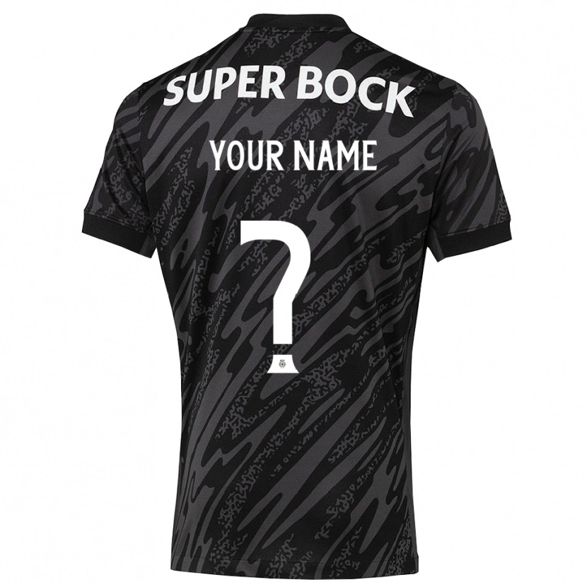 Danxen Mann Sporting CP Grå Svart Hvit Keeperdrakt 2025/26 Skjorter T-skjorte