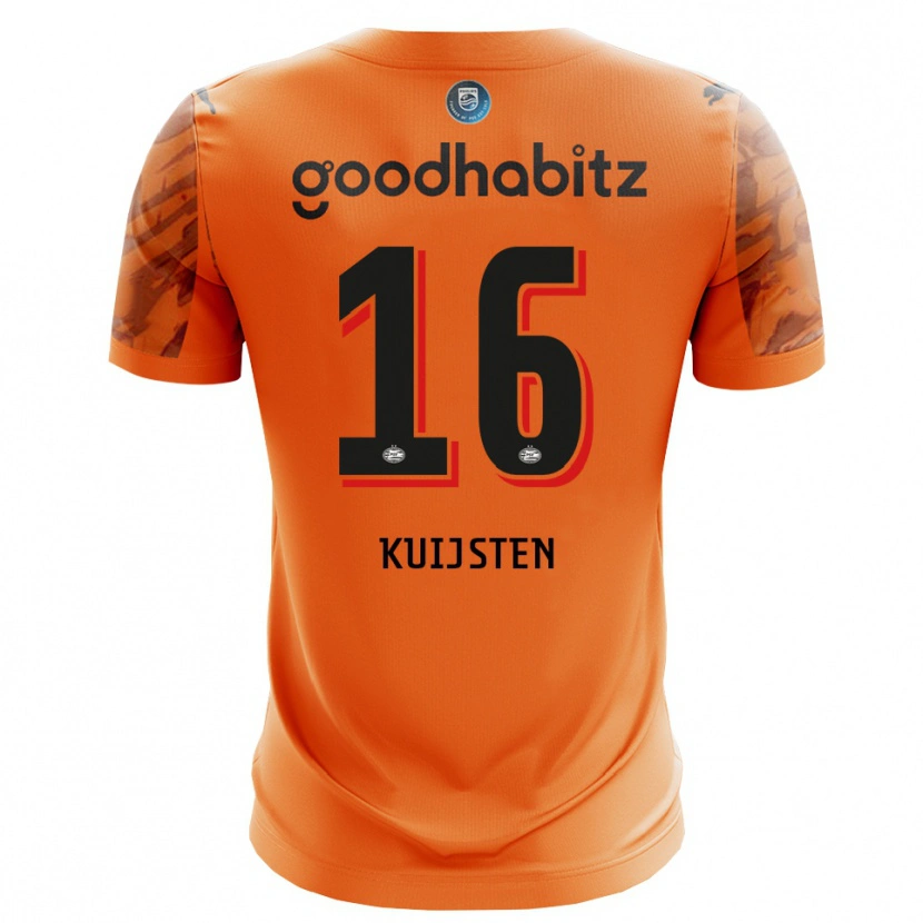 Danxen Mann Stijn Kuijsten #16 Oransje Svart Keeperdrakt 2025/26 Skjorter T-skjorte