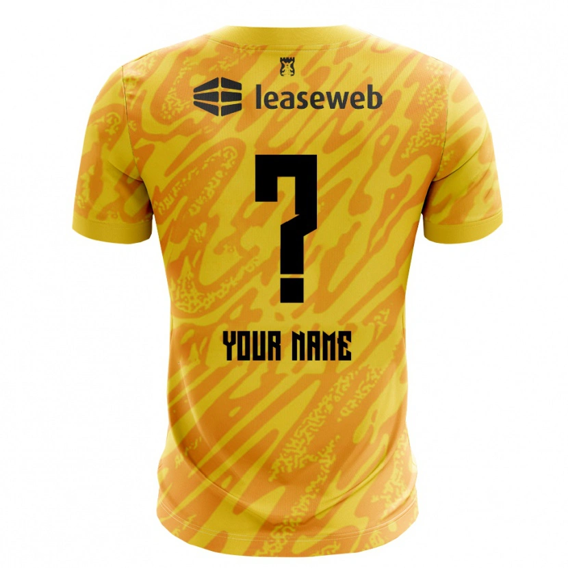 Danxen Mann AZ Alkmaar Oransje Gul Svart Keeperdrakt 2025/26 Skjorter T-skjorte