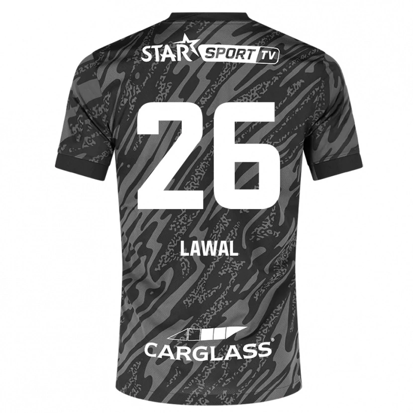 Danxen Mann Tobias Lawal #26 Mørk Grå Svart Keeperdrakt 2025/26 Skjorter T-skjorte