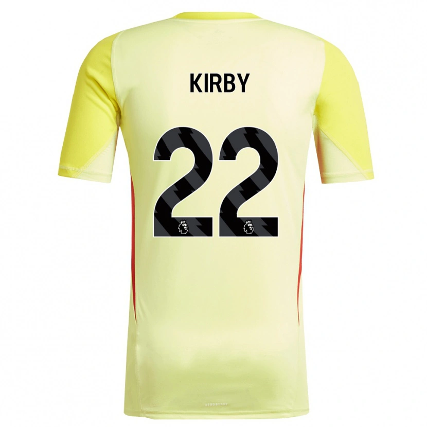 Danxen Mann Faye Kirby #22 Gul Rød Keeperdrakt 2025/26 Skjorter T-skjorte