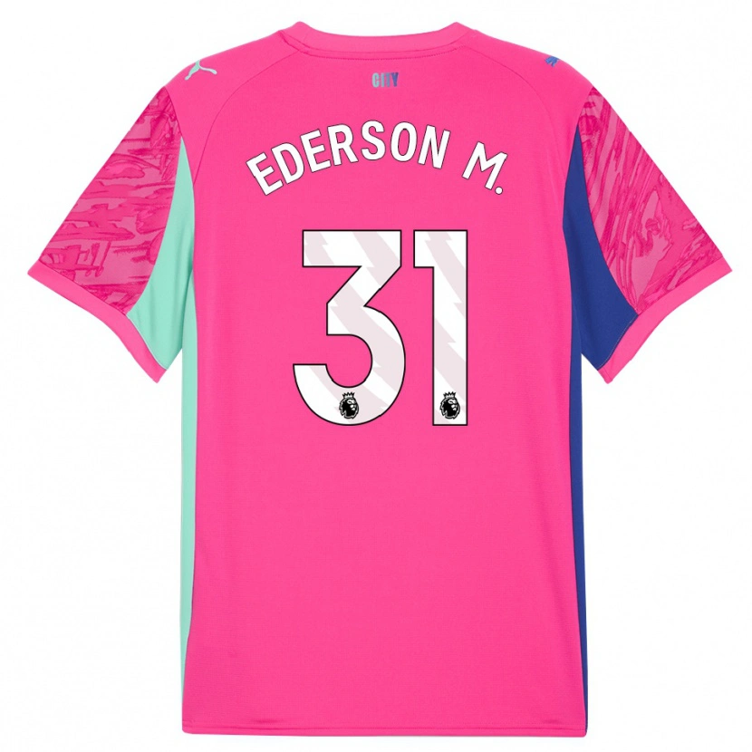Danxen Mann Ederson #31 Rose Rosa Keeperdrakt 2025/26 Skjorter T-skjorte