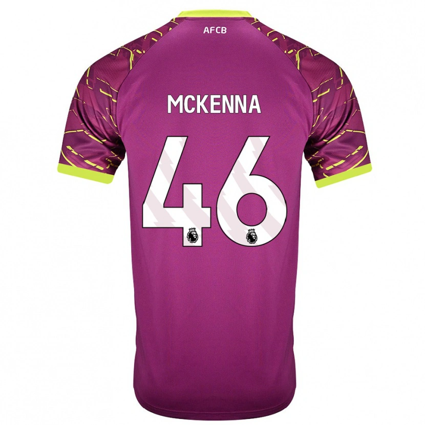 Danxen Mann Callan McKenna #46 Mørk Magenta Keeperdrakt 2025/26 Skjorter T-skjorte