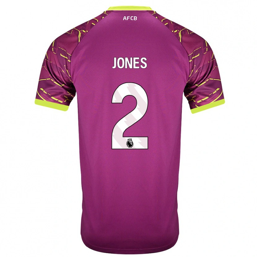 Danxen Mann Abby Jones #2 Mørk Magenta Keeperdrakt 2025/26 Skjorter T-skjorte