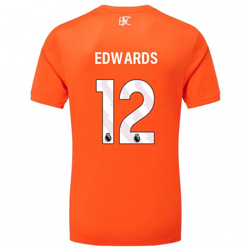 Danxen Mann Connor Edwards #12 Oransje Hvit Keeperdrakt 2025/26 Skjorter T-skjorte