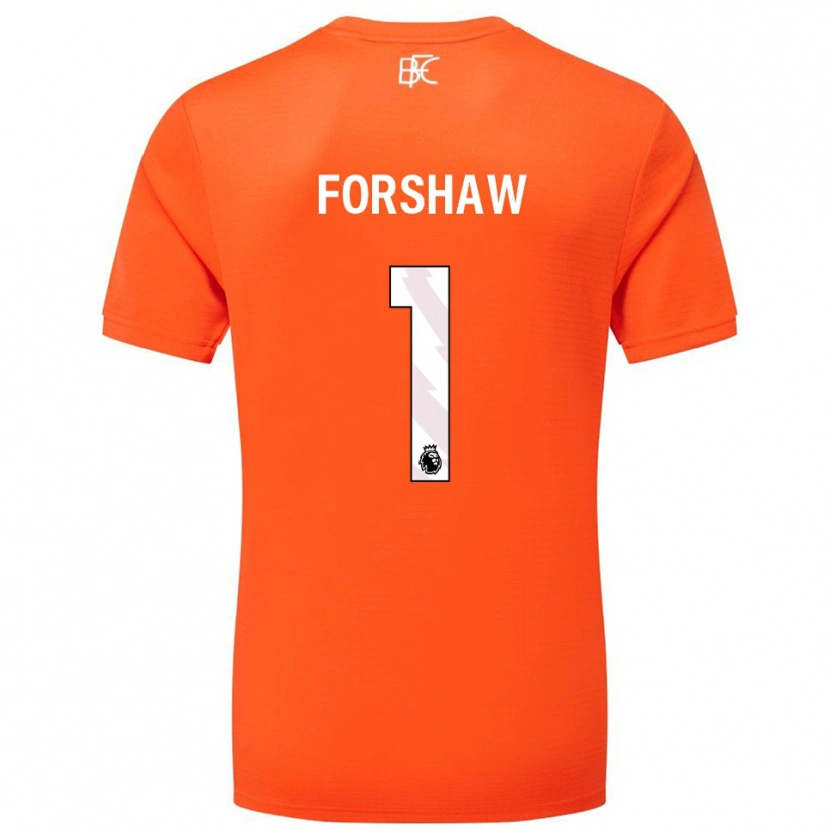 Danxen Mann Lewis Forshaw #1 Oransje Hvit Keeperdrakt 2025/26 Skjorter T-skjorte