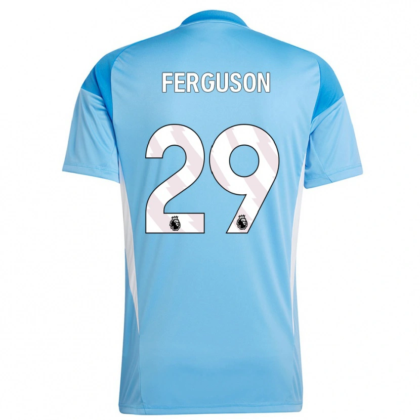 Danxen Mann Georgie Ferguson #29 Blå Hvit Keeperdrakt 2025/26 Skjorter T-skjorte