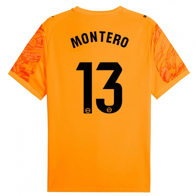 Danxen Mann Rubén Montero #13 Oransje Svart Keeperdrakt 2025/26 Skjorter T-skjorte