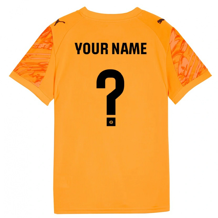 Danxen Mann Girona Oransje Svart Keeperdrakt 2025/26 Skjorter T-skjorte