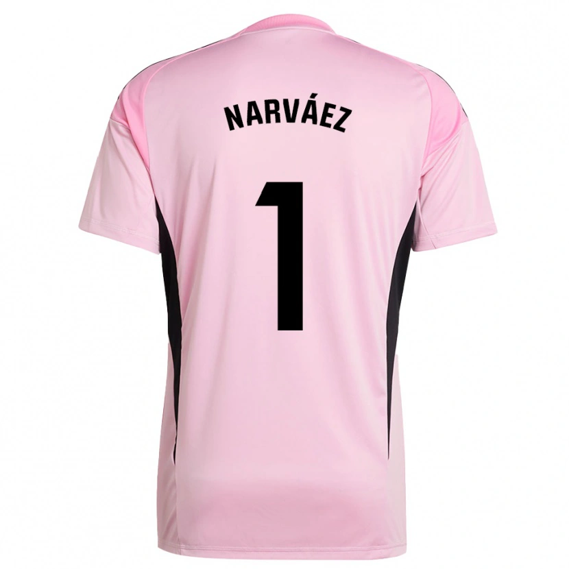 Danxen Mann Miguel Narváez #1 Rosa Svart Keeperdrakt 2025/26 Skjorter T-skjorte
