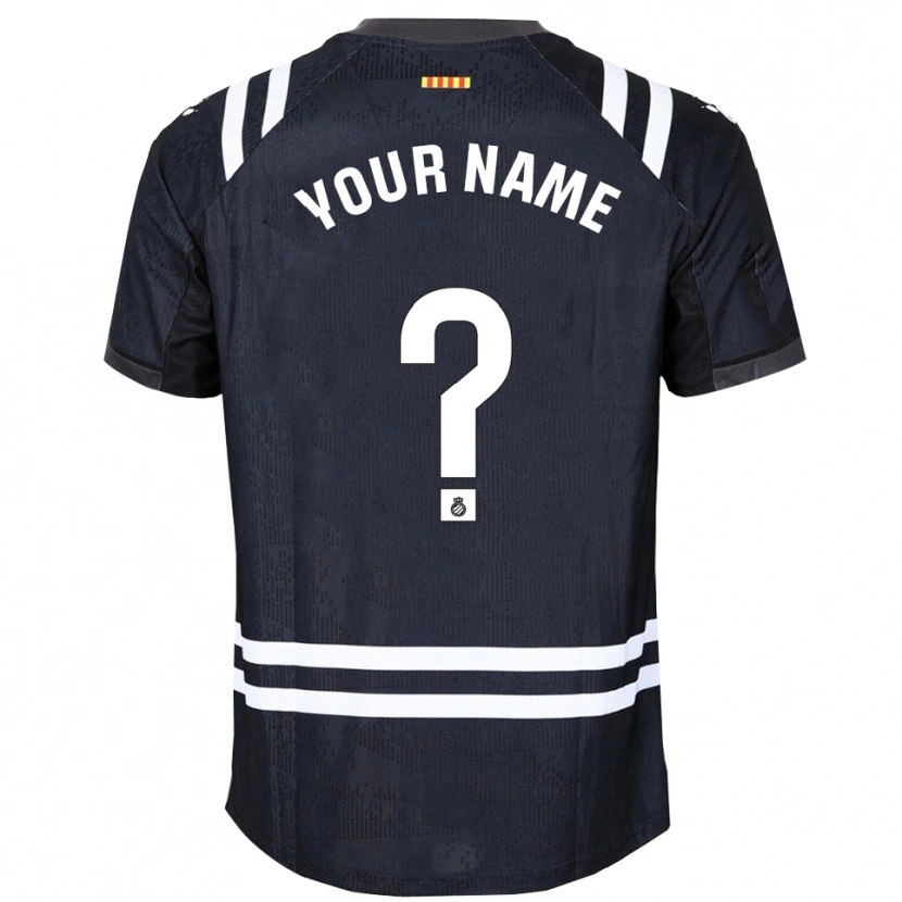 Danxen Mann RCD Espanyol Svart Hvit Keeperdrakt 2025/26 Skjorter T-skjorte