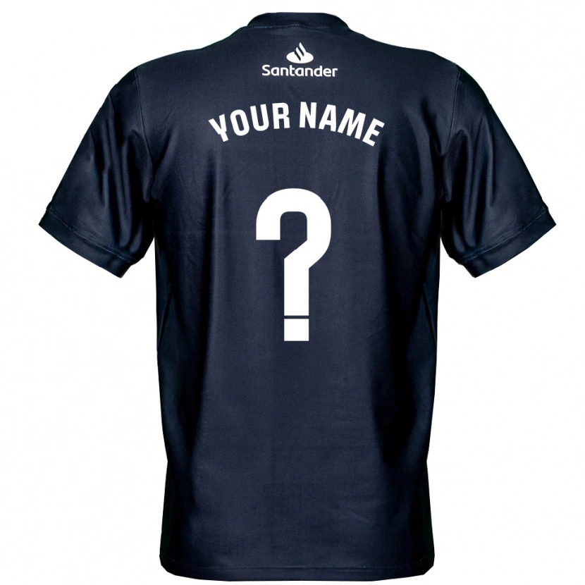 Danxen Mann Racing de Santander Midnattsblå Hvit Keeperdrakt 2025/26 Skjorter T-skjorte