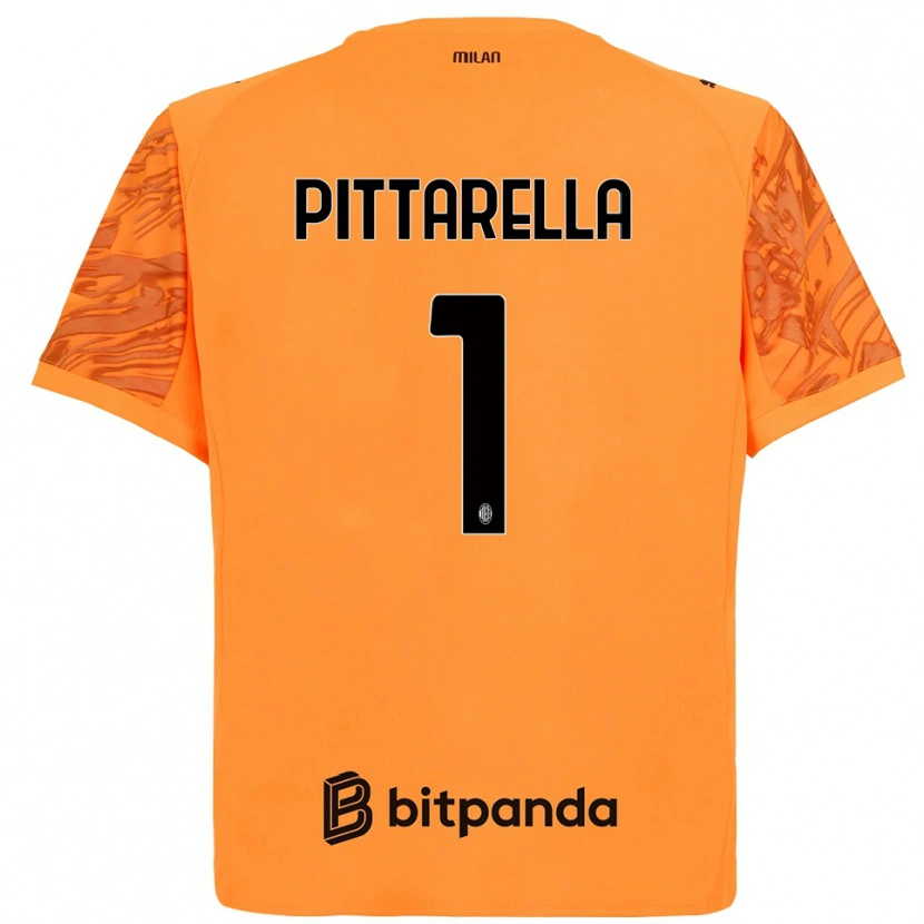 Danxen Mann Matteo Pittarella #1 Oransje Gul Svart Keeperdrakt 2025/26 Skjorter T-skjorte