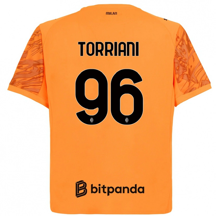 Danxen Mann Lorenzo Torriani #96 Oransje Gul Svart Keeperdrakt 2025/26 Skjorter T-skjorte