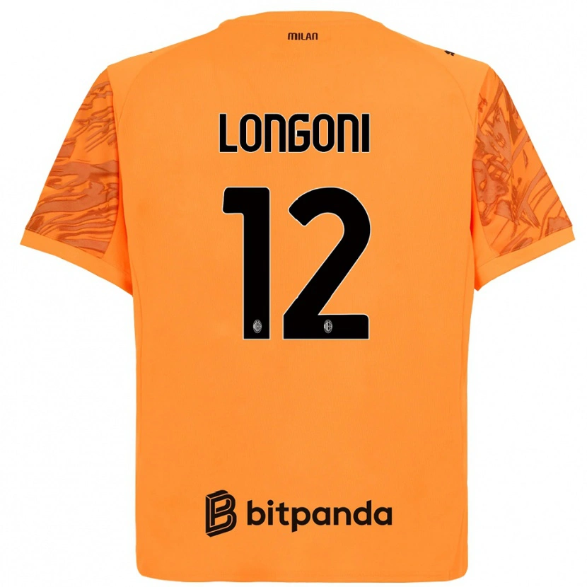 Danxen Mann Alessandro Longoni #12 Oransje Gul Svart Keeperdrakt 2025/26 Skjorter T-skjorte