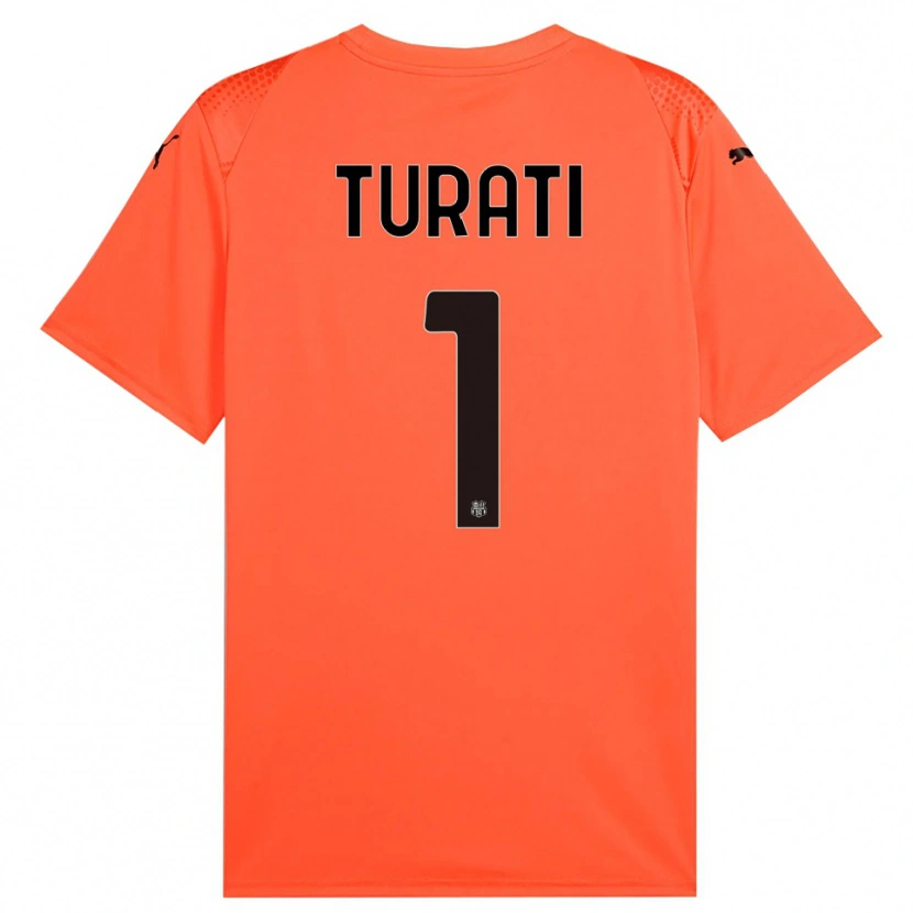 Danxen Mann Stefano Turati #1 Oransje Svart Keeperdrakt 2025/26 Skjorter T-skjorte