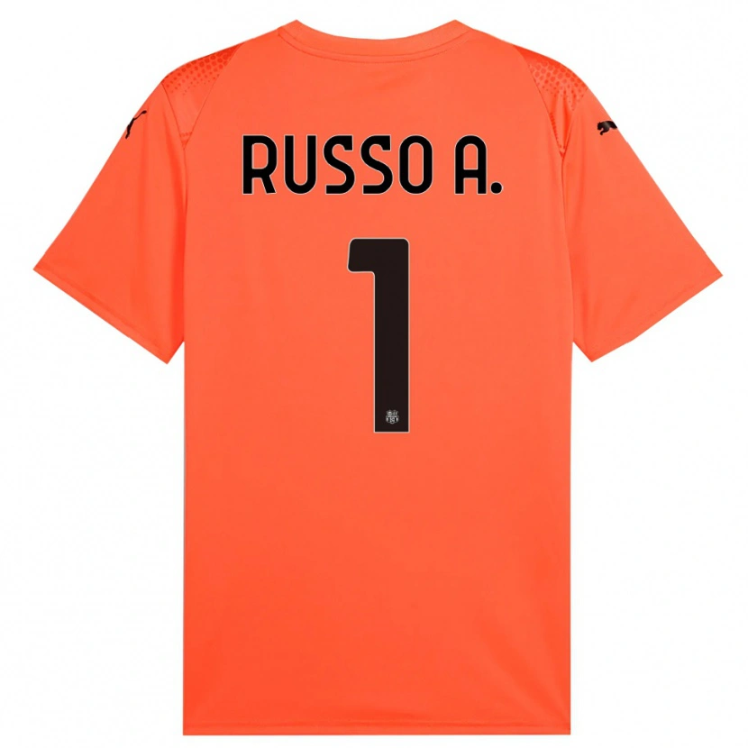 Danxen Mann Alessandro Russo #1 Oransje Svart Keeperdrakt 2025/26 Skjorter T-skjorte