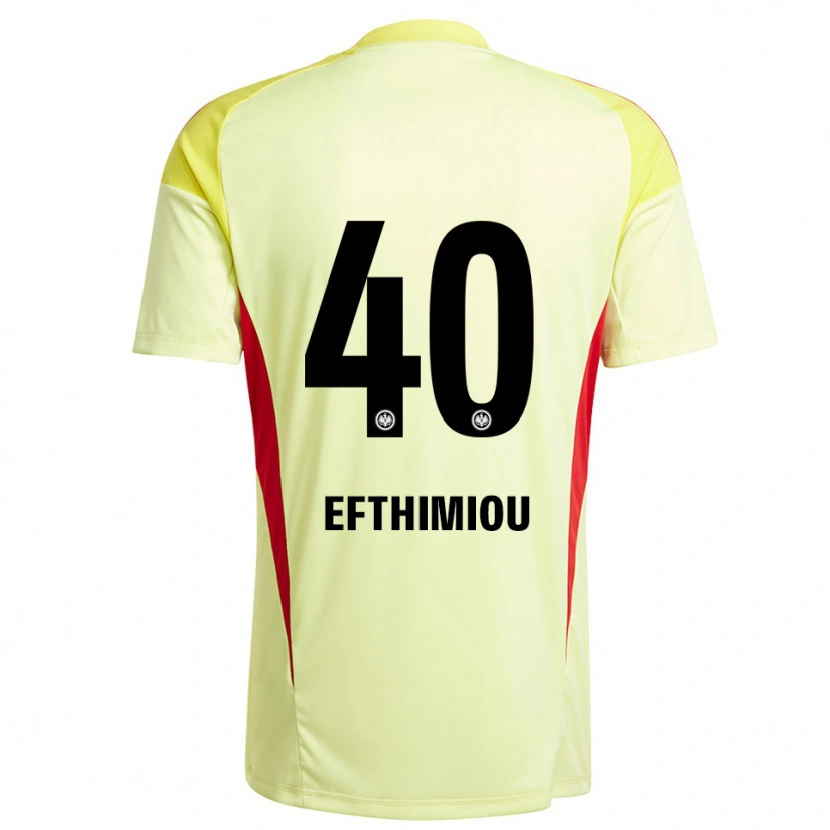 Danxen Mann Sissis Efthimiou #40 Lys Gul Svart Keeperdrakt 2025/26 Skjorter T-skjorte