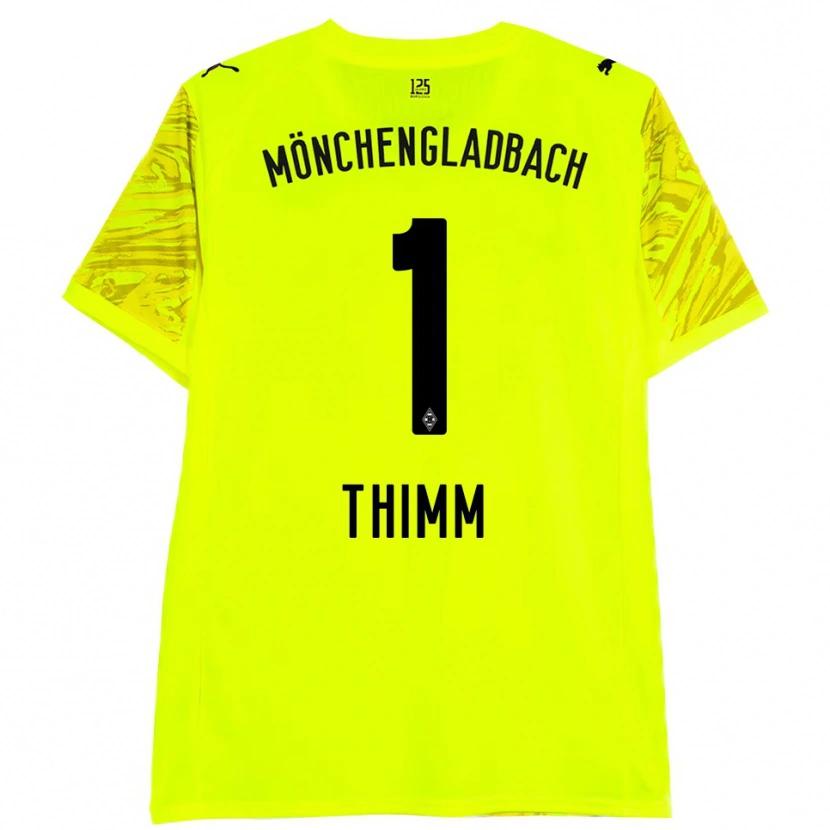 Danxen Mann Joshua Thimm #1 Gul Svart Keeperdrakt 2025/26 Skjorter T-skjorte