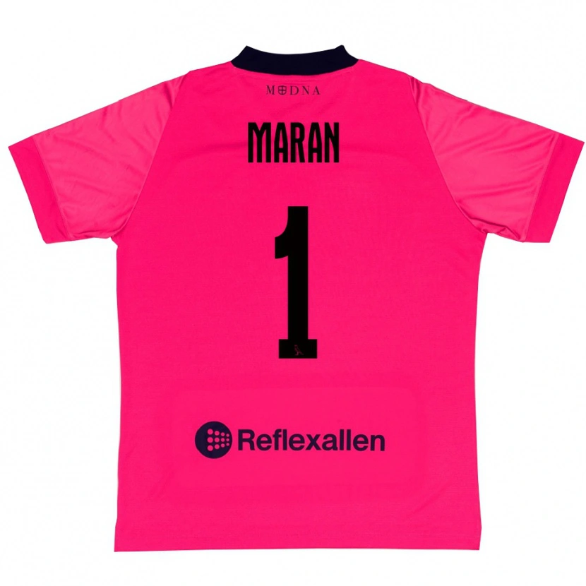 Danxen Mann Andrea Maran #1 Dyp Rosa Svart Keeperdrakt 2025/26 Skjorter T-skjorte