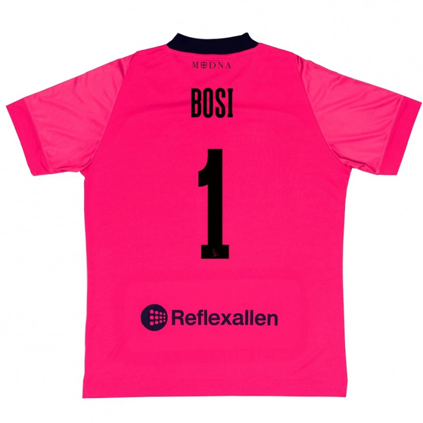Danxen Mann Matteo Bosi #1 Dyp Rosa Svart Keeperdrakt 2025/26 Skjorter T-skjorte