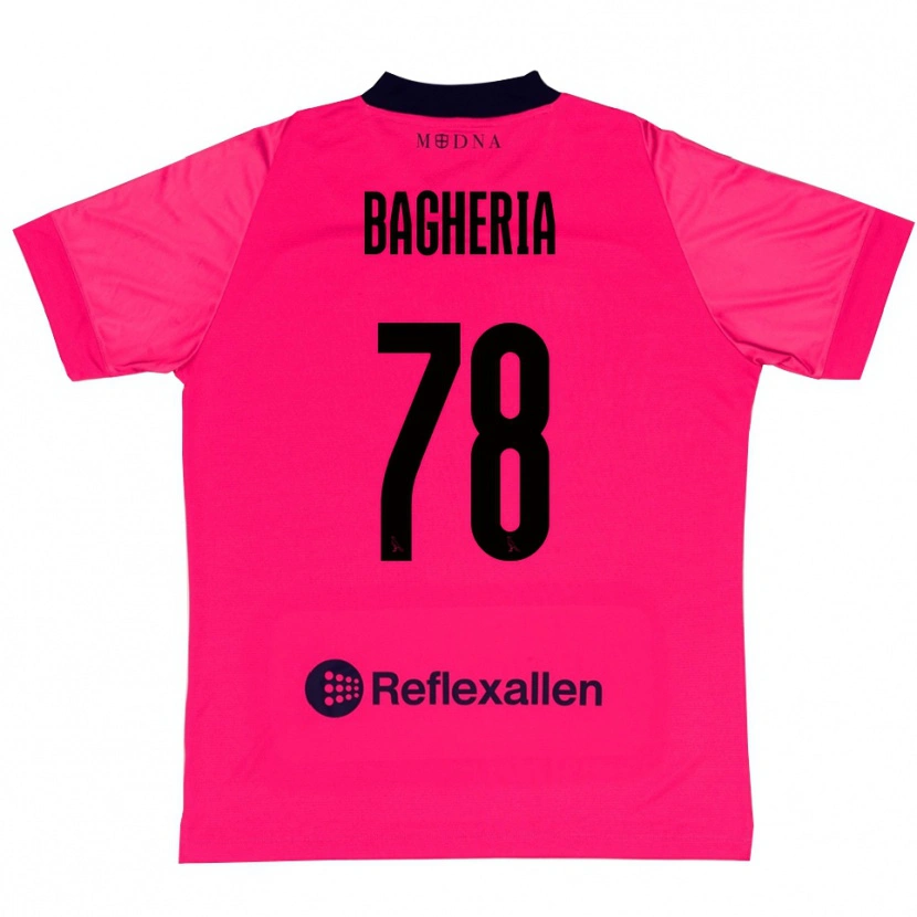Danxen Mann Fabrizio Bagheria #78 Dyp Rosa Svart Keeperdrakt 2025/26 Skjorter T-skjorte